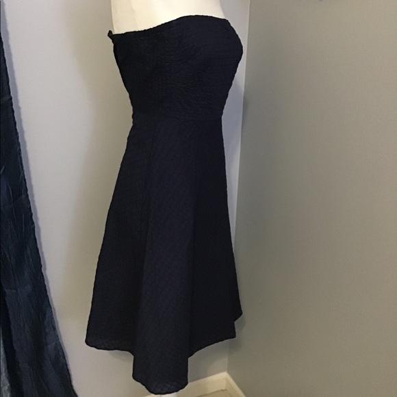 NWT J. Crew Blue Strapless Dress Sz 0 - Picture 2 of 9